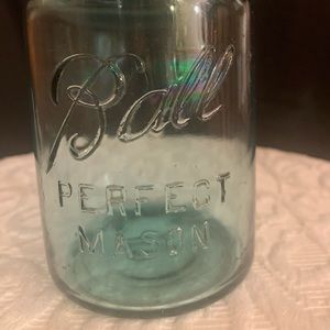 Blue Antique Ball Perfect Mason Jar